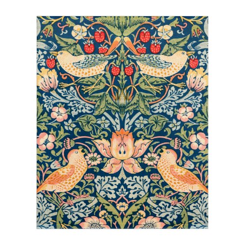 William Morris Strawberry Thief Floral Pattern Acrylic Print