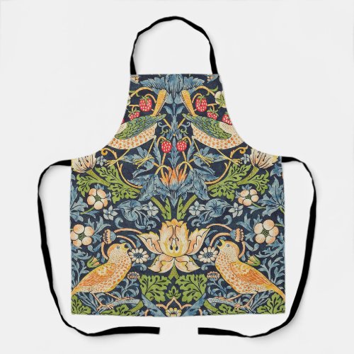 William Morris Strawberry Thief Floral Pattern Apron