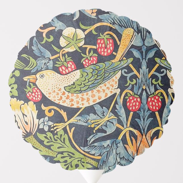 William Morris Strawberry Thief Floral Pattern Balloon (Front)