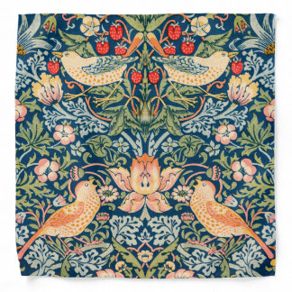 William Morris Strawberry Thief Floral Pattern Bandana