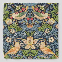 William Morris Strawberry Thief Floral Pattern Bandana