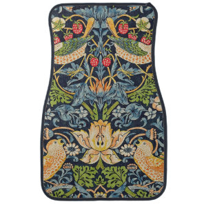 William Morris Strawberry Thief Floral Pattern Car Floor Mat