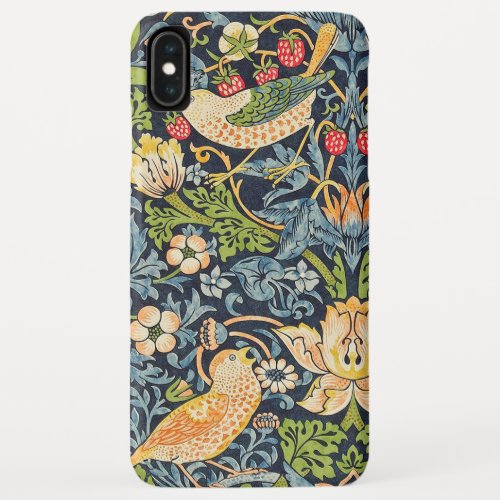 William Morris Strawberry Thief Floral Pattern iPhone XS Max Case