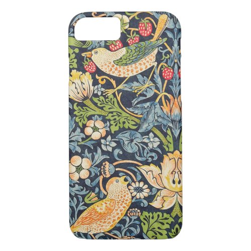 William Morris Strawberry Thief Floral Pattern iPhone 87 Case