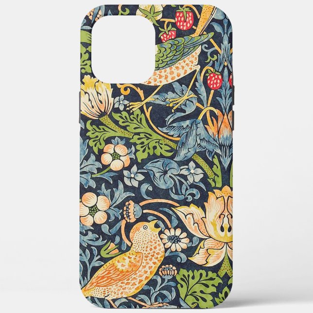 William Morris Strawberry Thief Floral Pattern Case-Mate iPhone Case (Back)