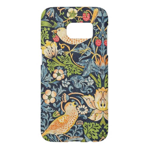 William Morris Strawberry Thief Floral Pattern Samsung Galaxy S7 Case