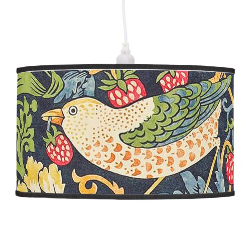 William Morris Strawberry Thief Floral Pattern Ceiling Lamp