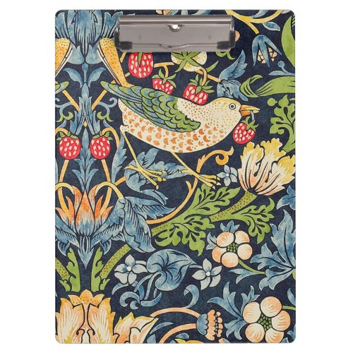 William Morris Strawberry Thief Floral Pattern Clipboard