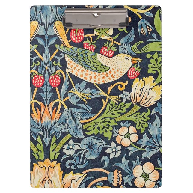 William Morris Strawberry Thief Floral Pattern Clipboard (Front)