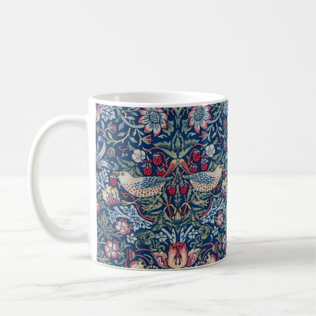 William Morris  Strawberry Thief Floral Pattern Coffee Mug (Left)