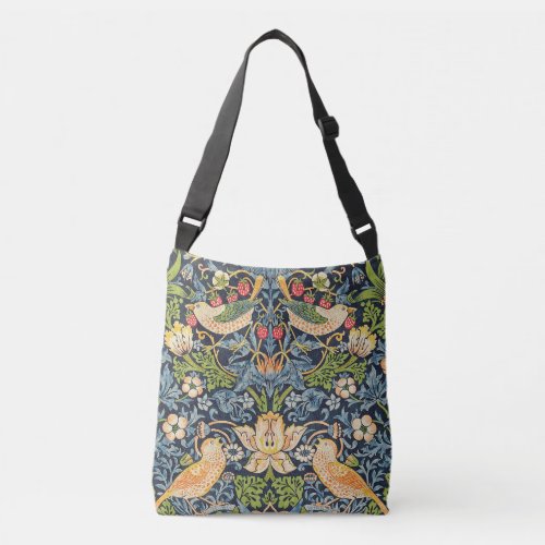 William Morris Strawberry Thief Floral Pattern Crossbody Bag