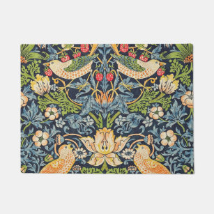 William Morris Strawberry Thief Floral Pattern Doormat