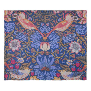 William Morris Strawberry Thief Floral Pattern Duvet Cover