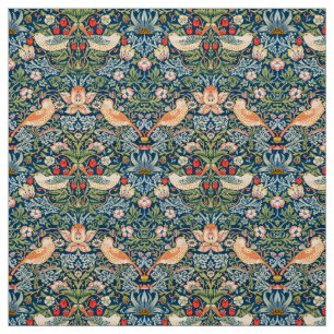 William Morris Strawberry Thief Floral Pattern Fabric