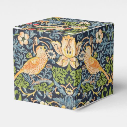 William Morris Strawberry Thief Floral Pattern Favor Boxes