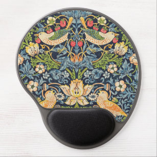 William Morris Strawberry Thief Floral Pattern Gel Mouse Pad