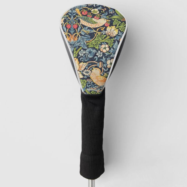 William Morris Strawberry Thief Floral Pattern Golf Head Cover (Front)