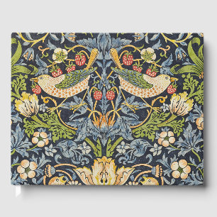 William Morris - Strawberry Thief Floral Pattern Guest Book