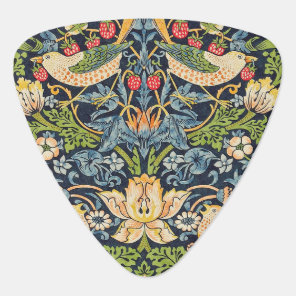 William Morris Strawberry Thief Floral Pattern Guitar Pick
