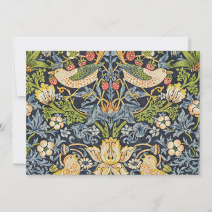 William Morris - Strawberry Thief Floral Pattern Invitation