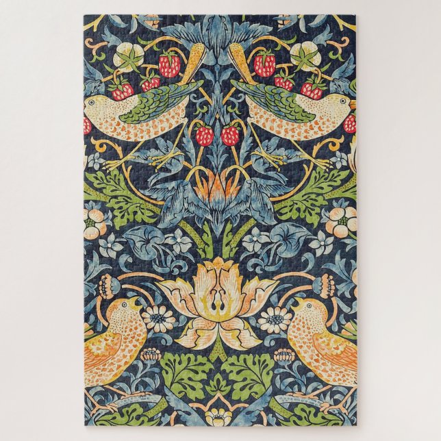 William Morris Strawberry Thief Floral Pattern Jigsaw Puzzle (Vertical)
