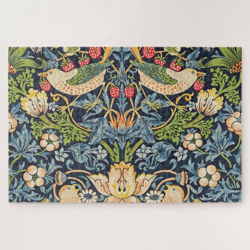 William Morris Strawberry Thief Floral Pattern Jigsaw Puzzle
