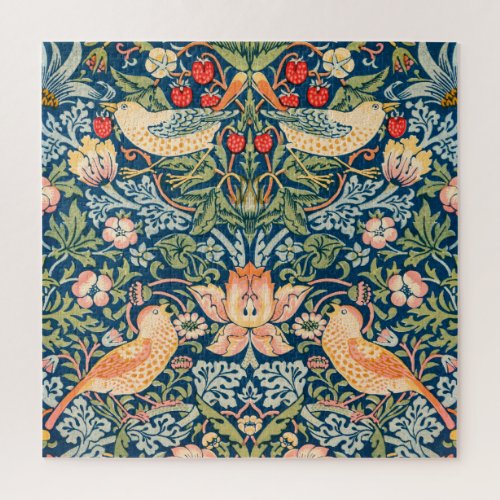 William Morris Strawberry Thief Floral Pattern Jigsaw Puzzle