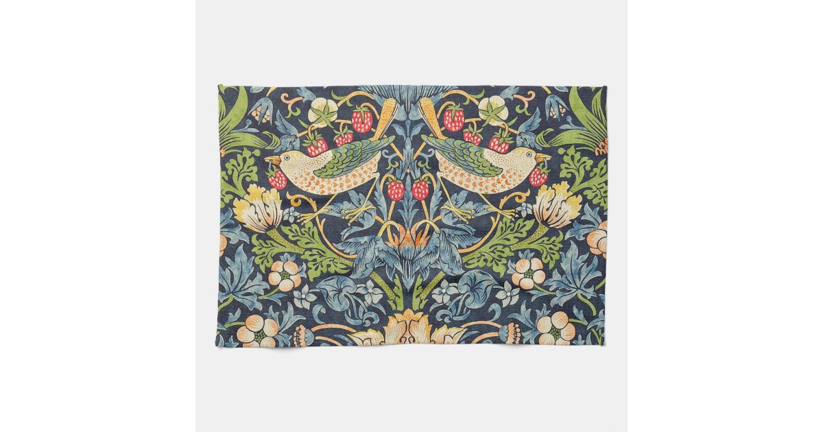 William Morris Strawberry Thief Floral Pattern Kitchen ...