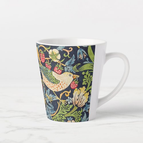 William Morris Strawberry Thief Floral Pattern Latte Mug