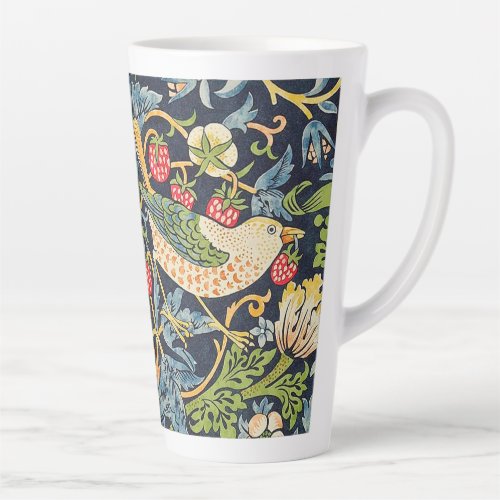 William Morris Strawberry Thief Floral Pattern Latte Mug