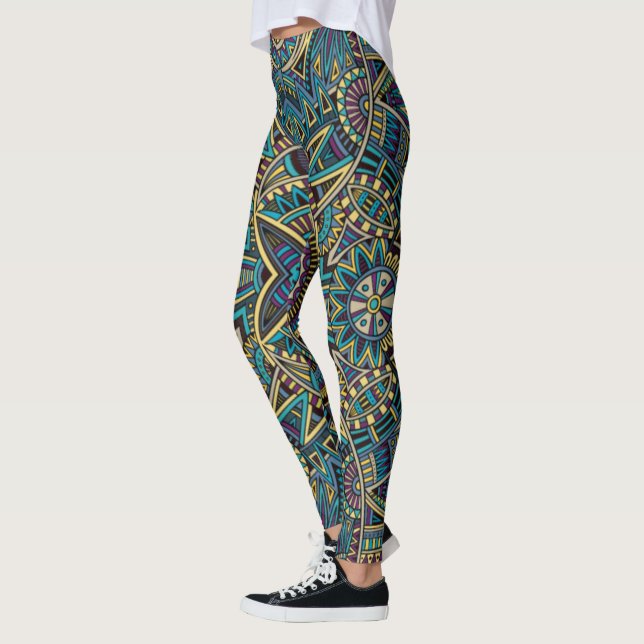 William Morris Strawberry Thief Floral Pattern  Leggings (Left)