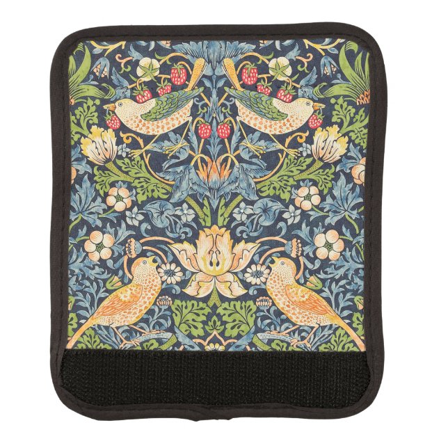 William Morris Strawberry Thief Floral Pattern Luggage Handle Wrap (Front)