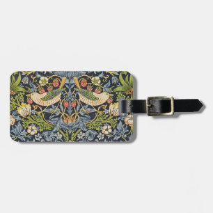 William Morris - Strawberry Thief Floral Pattern Luggage Tag