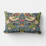 William Morris Strawberry Thief Floral Pattern Lumbar Pillow at Zazzle