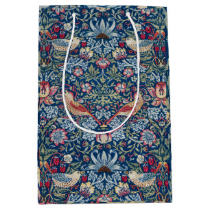 William Morris  Strawberry Thief Floral Pattern Medium Gift Bag