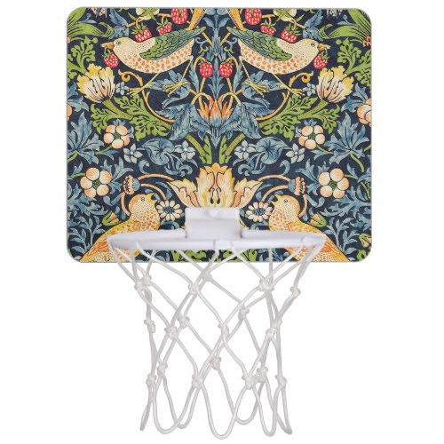 William Morris Strawberry Thief Floral Pattern Mini Basketball Hoop