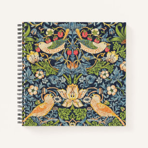 William Morris Strawberry Thief Floral Pattern Notebook