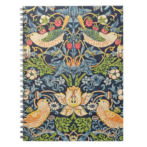 William Morris Strawberry Thief Floral Pattern Notebook