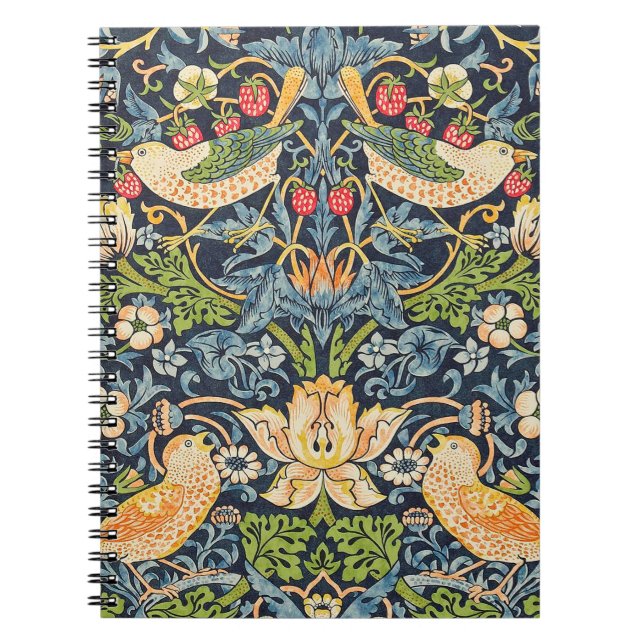 William Morris Strawberry Thief Floral Pattern Notebook (Front)
