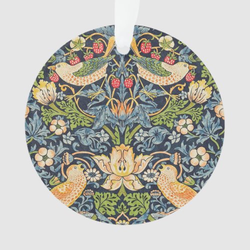 William Morris Strawberry Thief Floral Pattern Ornament