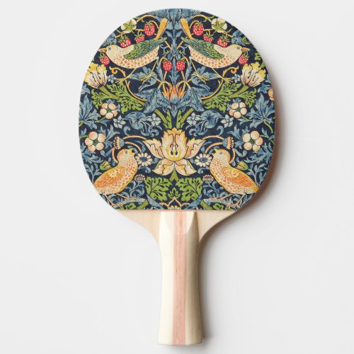 William Morris Strawberry Thief Floral Pattern Ping Pong Paddle