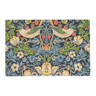 William Morris Strawberry Thief Floral Pattern Placemat