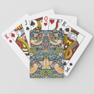 William Morris Strawberry Thief Floral Pattern Playing Cards
