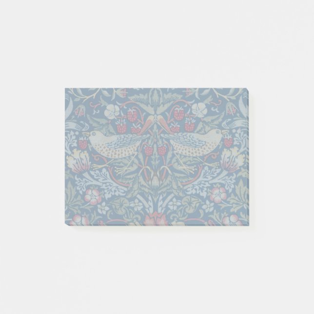 William Morris  Strawberry Thief Floral Pattern Post-it Notes (Front)
