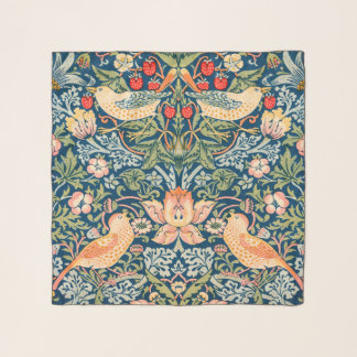 William Morris Strawberry Thief Floral Pattern Scarf