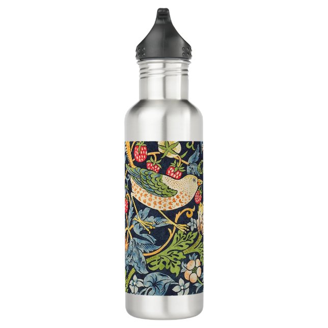 William Morris Strawberry Thief Floral Pattern Stainless Steel Water Bottle (Right)