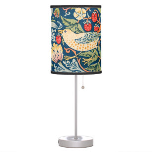 William Morris Strawberry Thief Floral Pattern Table Lamp