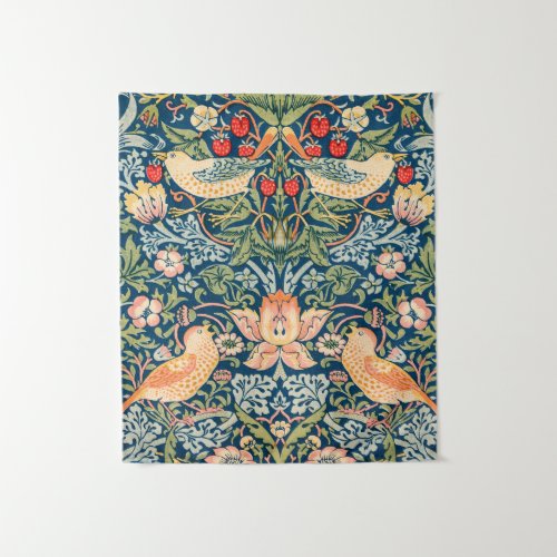 William Morris Strawberry Thief Floral Pattern Tapestry