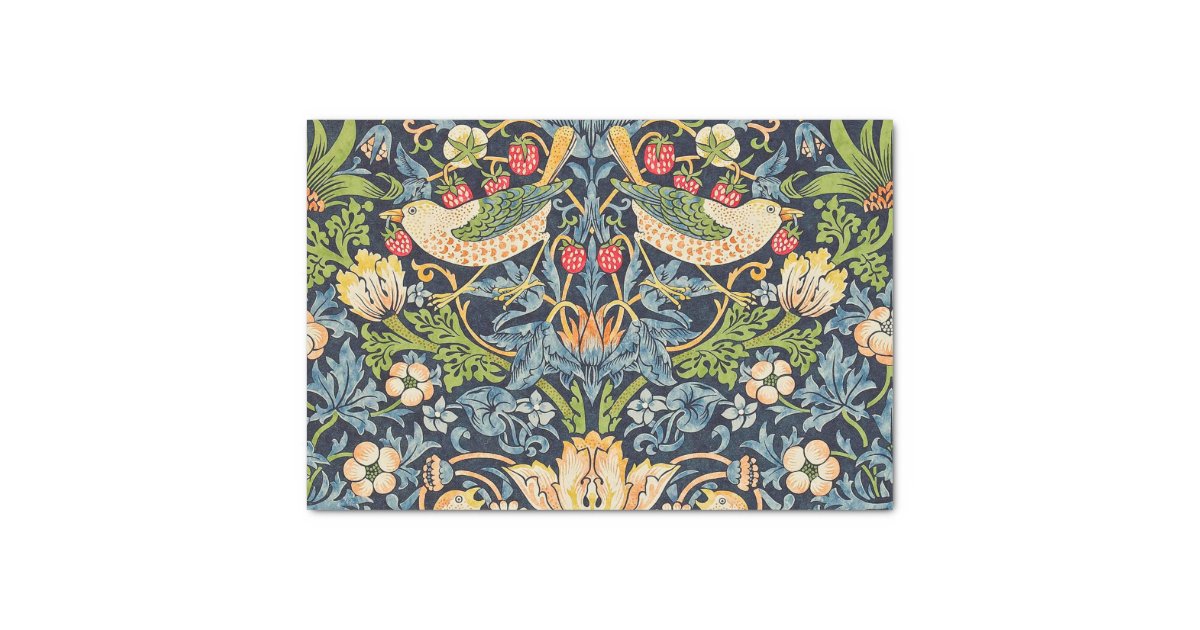 William Morris India Red Floral Wrapping Paper, Zazzle