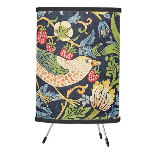 William Morris Strawberry Thief Floral Pattern Tripod Lamp (Right)